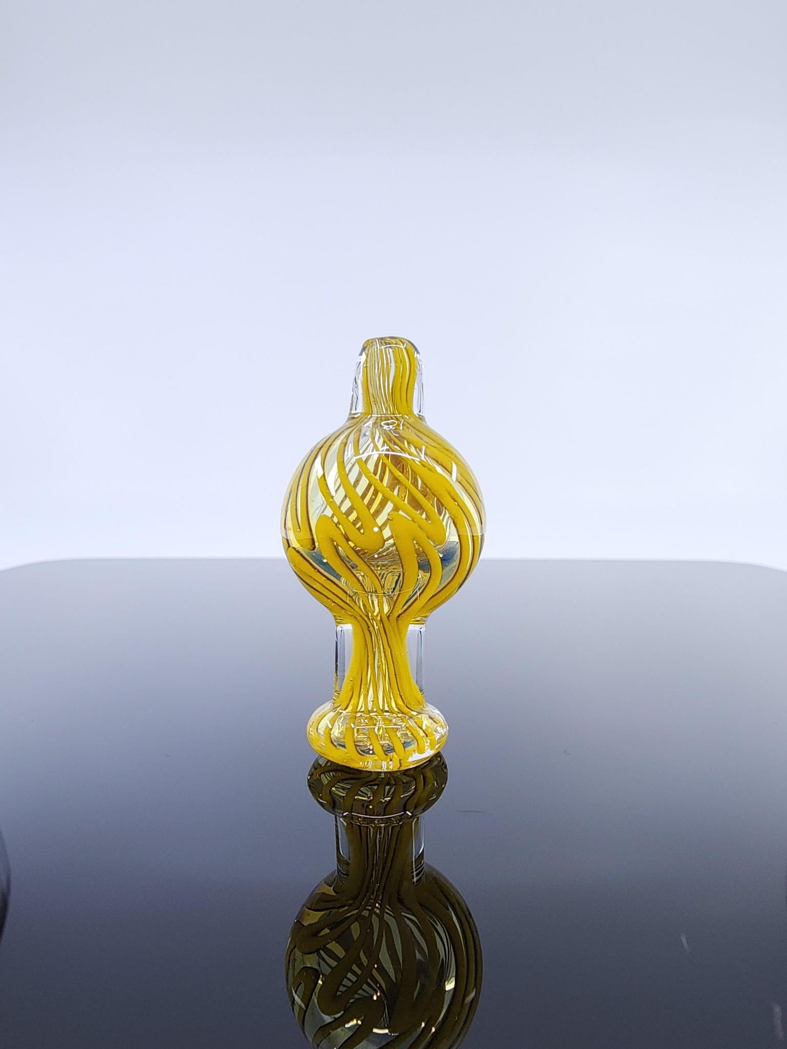 Close-up of the BSG Dichro Airflow Bubble Cap, highlighting its stunning dichroic design and durable construction for superior airflow control.