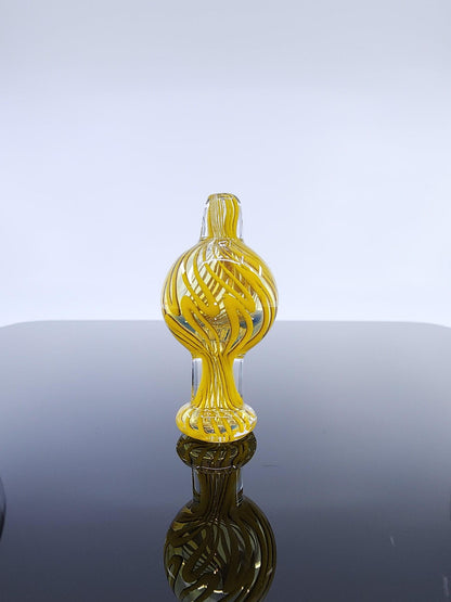 Close-up of the BSG Dichro Airflow Bubble Cap, highlighting its stunning dichroic design and durable construction for superior airflow control.