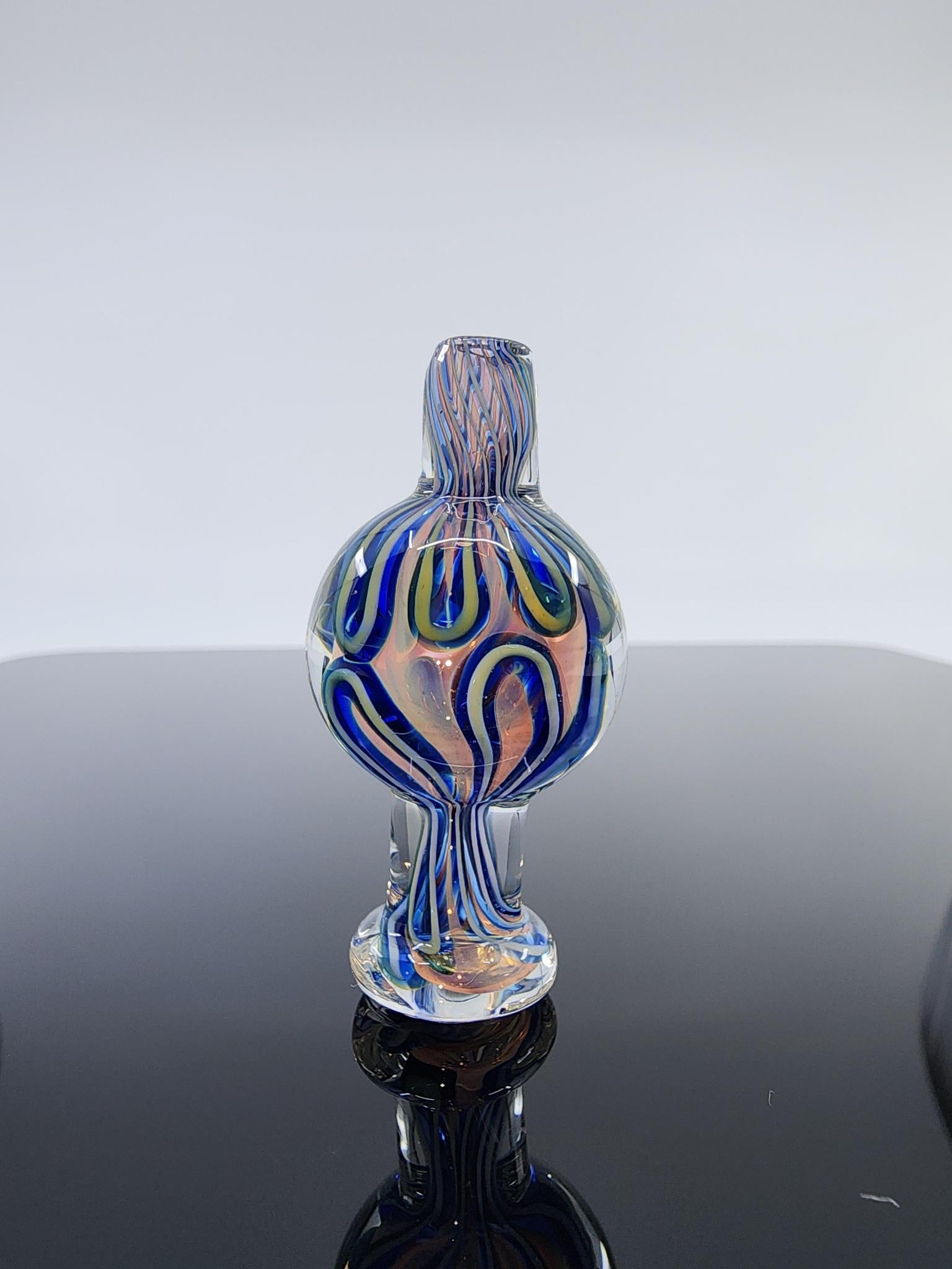  BSG Dichro Airflow Bubble Cap, designed for 25mm quartz bangers, featuring a vibrant dichroic design for enhanced airflow and smoother vapor production.