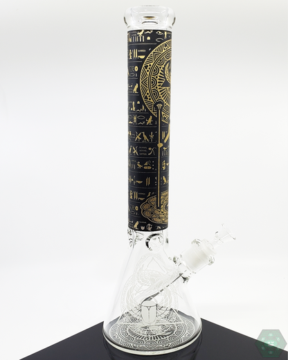 BSG 15.5” Egyptian Beaker, ideal for collectors and users who enjoy artful, functional glassware with an Egyptian theme.

