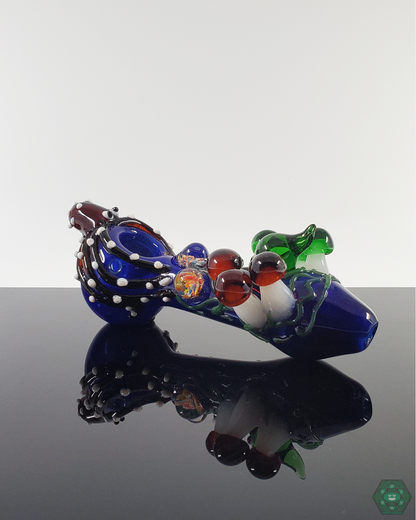 BSG Kraken Spoon 5”, an ocean-inspired, durable glass pipe with detailed “Kraken” artwork for smooth pulls.