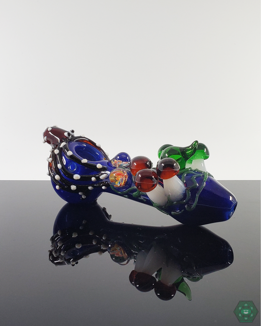 BSG Kraken Spoon 5”, an ocean-inspired, durable glass pipe with detailed “Kraken” artwork for smooth pulls.