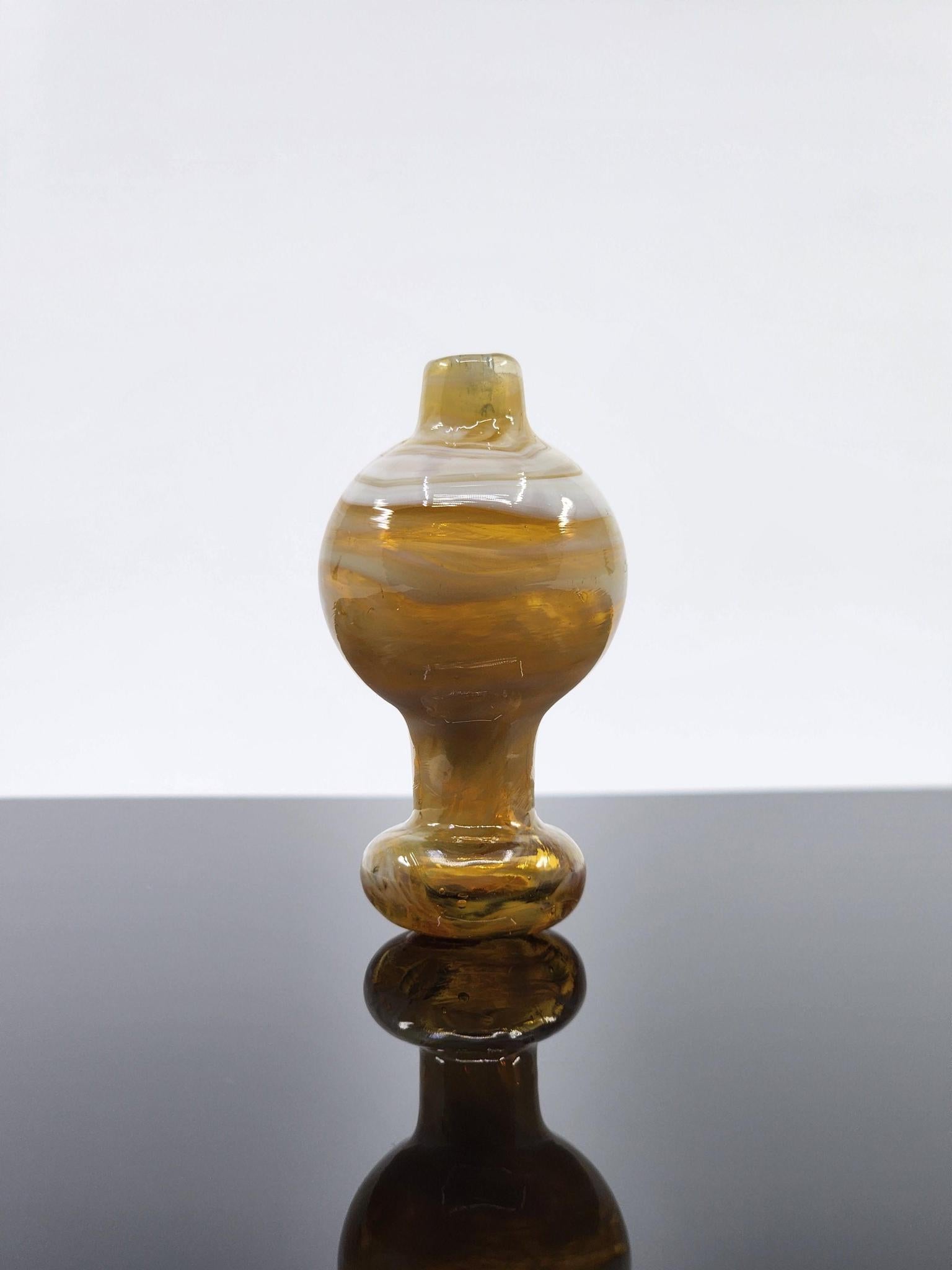  BSG Milky Bubble Cap placed on a 25mm quartz banger, enhancing vapor flow and providing smooth, flavorful hits during dabbing sessions.