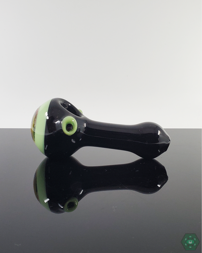 BSG 5" Wig-Wag Reversal Spoon Pipe, a stylish glass piece with comfortable grip and left carb hole.