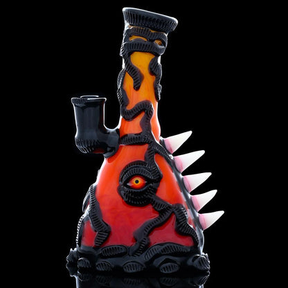 Salt Glass - UV Soul Flask #8 (Orange Crayon/Red Crayon/ Yellow Crayon/Electric Flamingo/Black Jack)