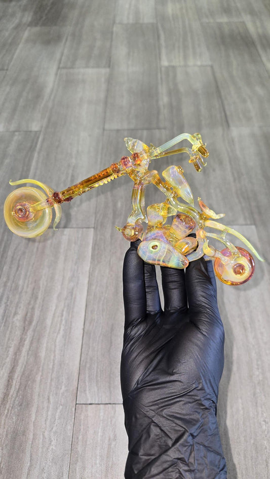Rootin Tootin Glass - Harley Motorbike Dry Pipe
