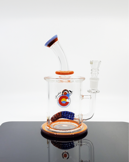 Glass Lab 303 7.5” Double Lace Perc | Enhanced Filtration | Compact Rig