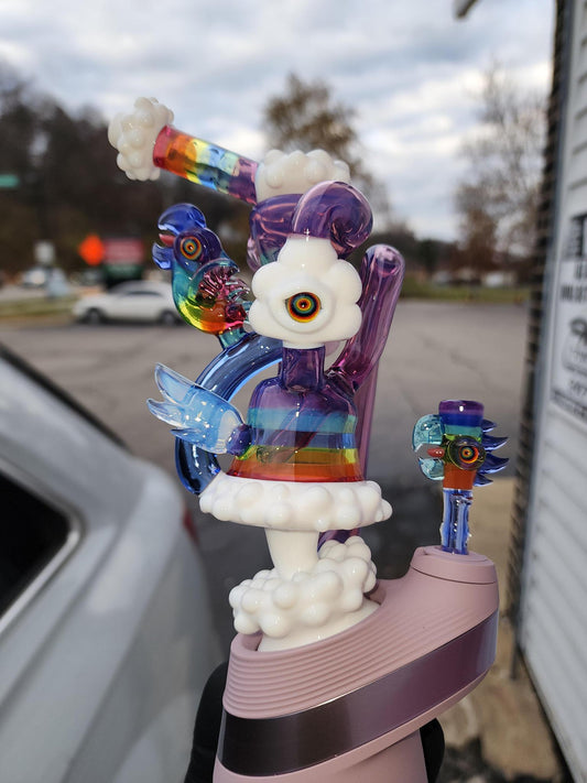 Rj Glass - Toucan Set Wet Puffco Peak/Pro Attachment