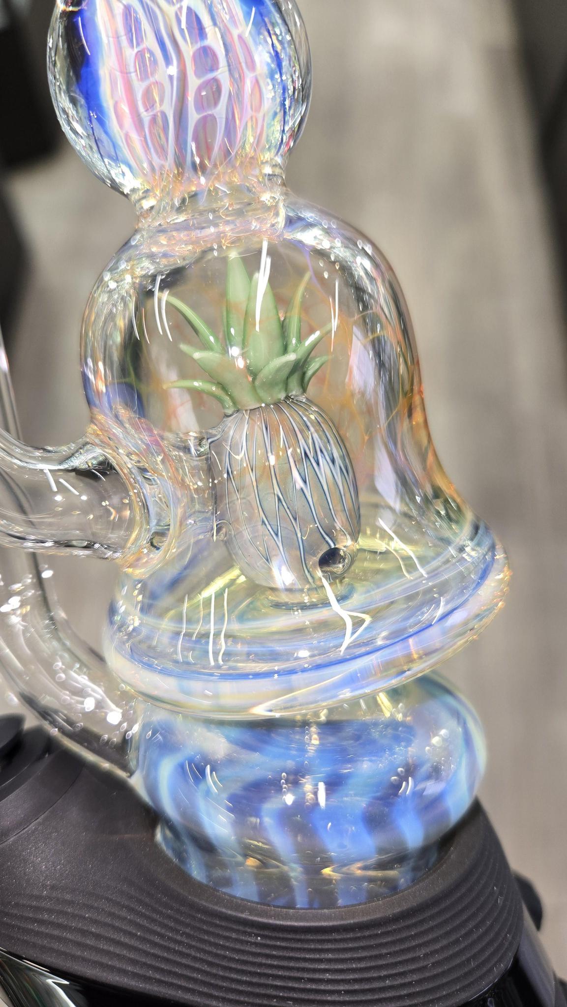 Hondo Glass - Fumed Pineapple Perc Puffco Peak/Pro Wet Attachmet