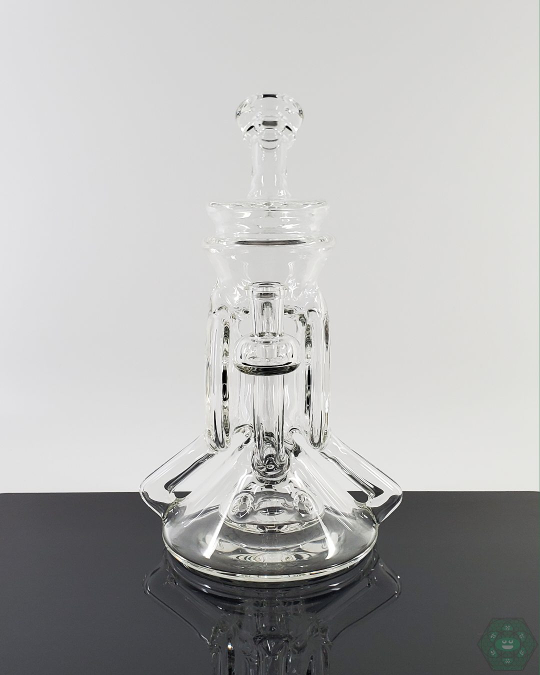 Cerio Glass Clear Recycler V3 #2, High-Quality Quartz Recycler with Precision 4-Hole Perc for Smooth Hits