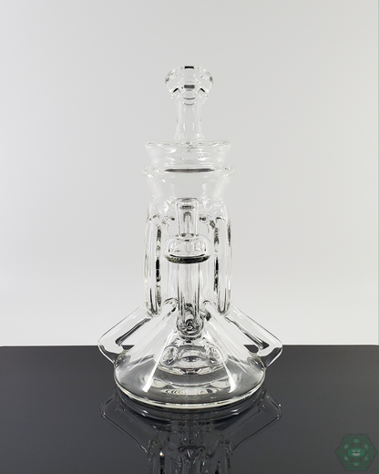 Cerio Glass Clear Recycler V3 #2, High-Quality Quartz Recycler with Precision 4-Hole Perc for Smooth Hits