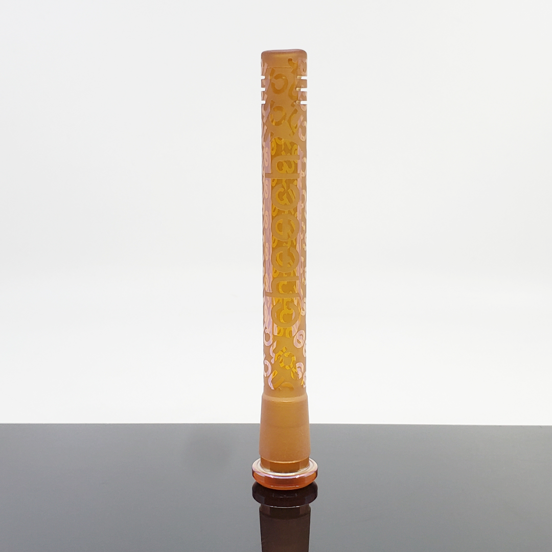 Cheech Glass 5.5" Sandblasted Downstem featuring a textured design for easy grip and a unique look.