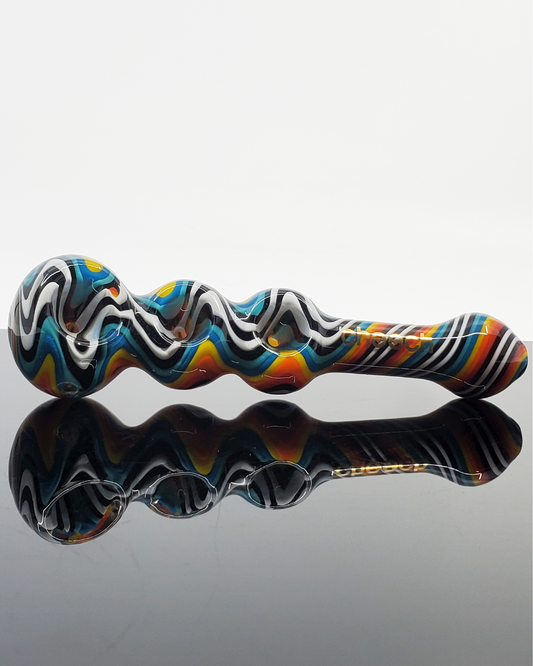 Ergonomic design of the Cheech Glass Triple Spoon Pipe, highlighting its comfortable grip and durable glass for regular use.