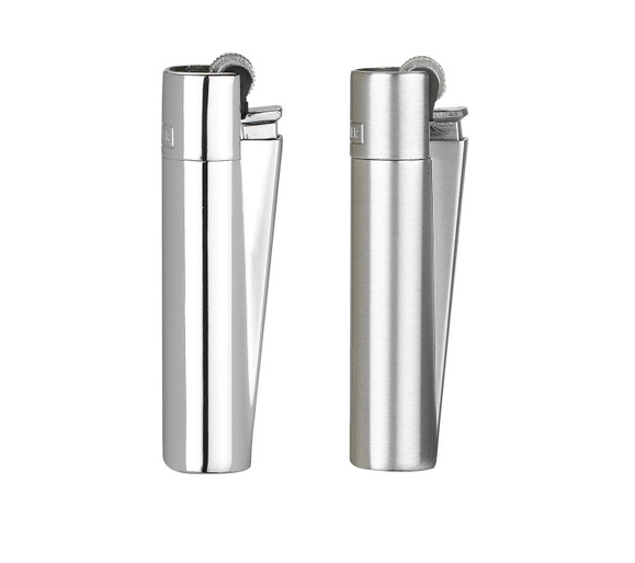 Clipper Classic Metal Lighter with durable metal case, available in assorted colors and built for long-lasting performance.