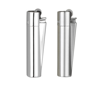 Clipper Classic Metal Lighter with durable metal case, available in assorted colors and built for long-lasting performance.