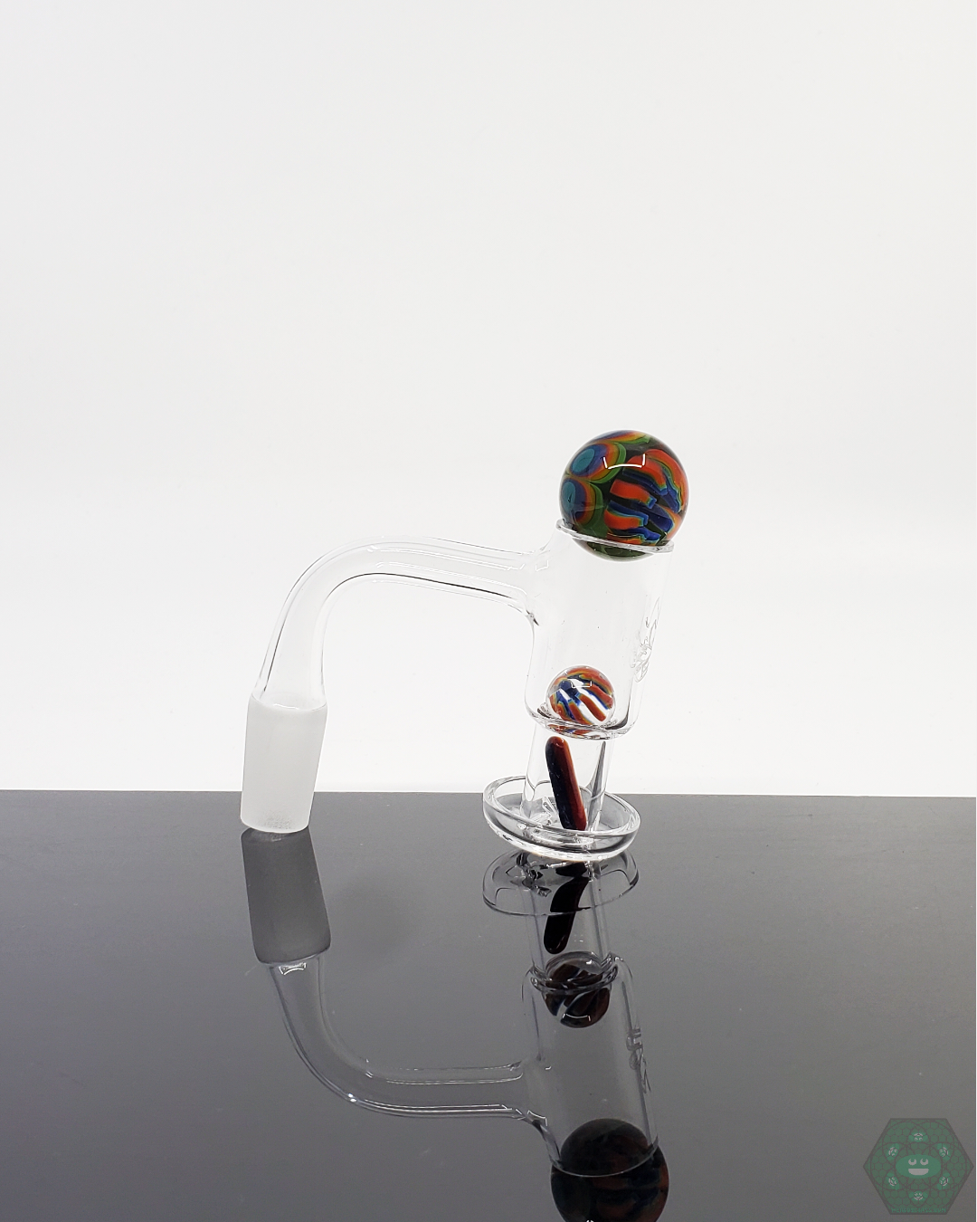 Premium Crowman Crothers Dotstack Slurper Set, including quartz-compatible terp pearls, marble, and terp valve for smooth dabbing and flavor retention.