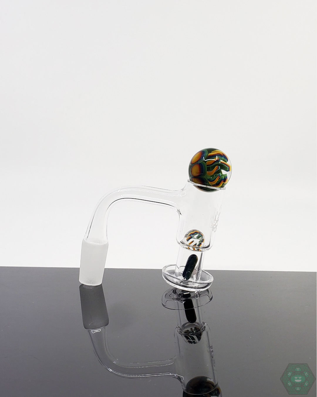 High-quality Crowman Crothers Dotstack Slurper Set with quartz-compatible terp marble and pearls, ensuring superior airflow and enhanced vaporization.