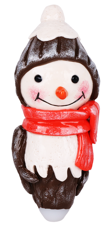 Snowman Enamel Resin Sculpted Glass Spoon Pipe