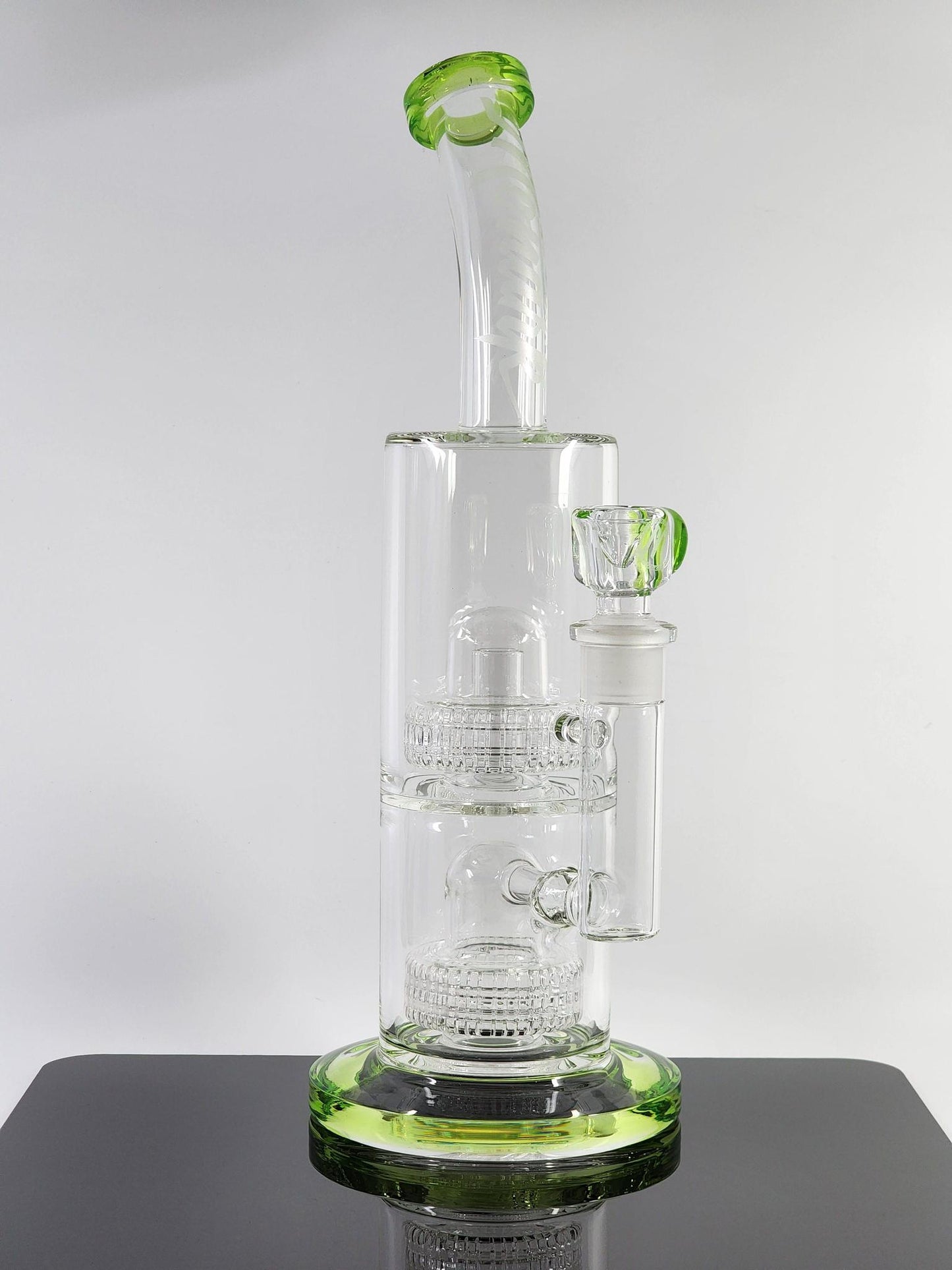 Monark Glass - 75MM Double Decker Matrix Straight Tube