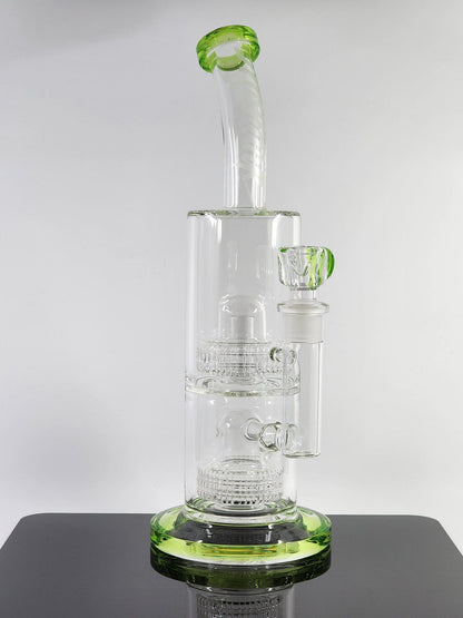 Monark Glass - 75MM Double Decker Matrix Straight Tube