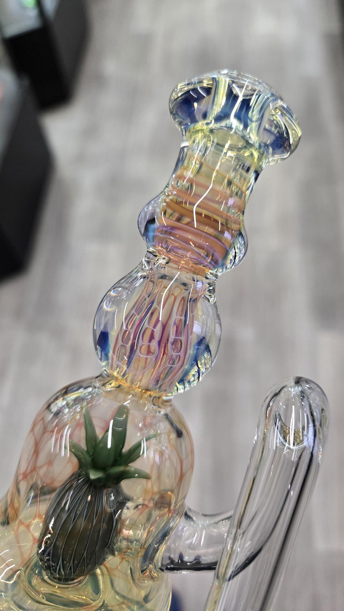Hondo Glass - Fumed Pineapple Perc Puffco Peak/Pro Wet Attachmet