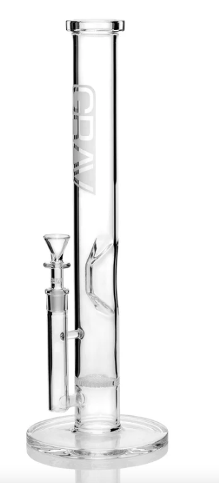 GRAV Large, Clear Straight Base w/ Disc Water Pipe