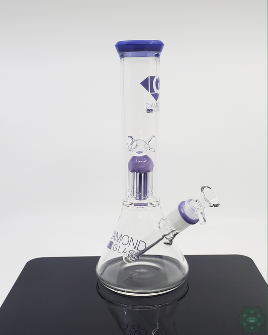 Diamond Glass 11-inch Tree Perc Beaker combining classic design with tree perc for smooth and clean hits