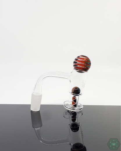  Ditton Glass Wigwag Slurper Set in action, enhancing vapor flow and flavor retention in quartz nails.