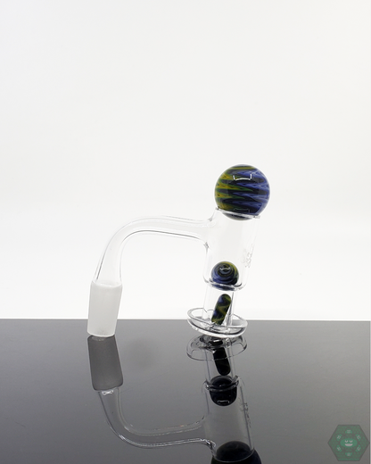 Top view of the Ditton Glass Wigwag Slurper Set, highlighting its precision design for smooth and efficient dabbing.