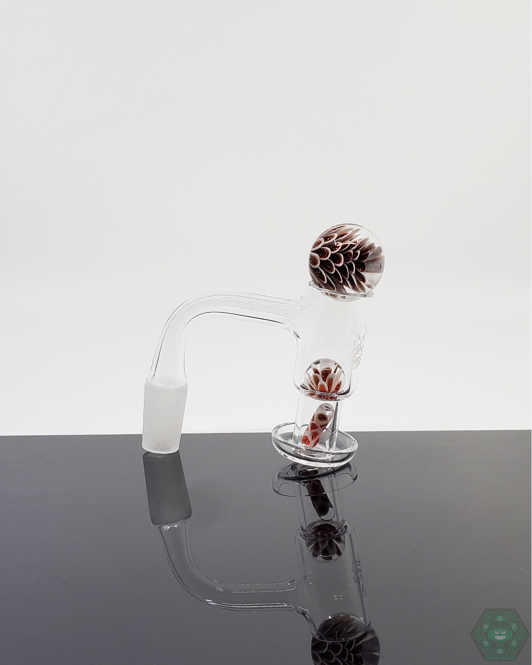 High-end Divleli Glass Slurper Set with a terp pillar, 25mm marble, and quartz banger compatibility.