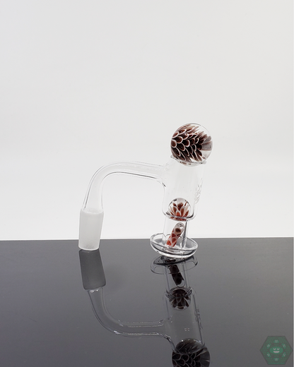 High-end Divleli Glass Slurper Set with a terp pillar, 25mm marble, and quartz banger compatibility.