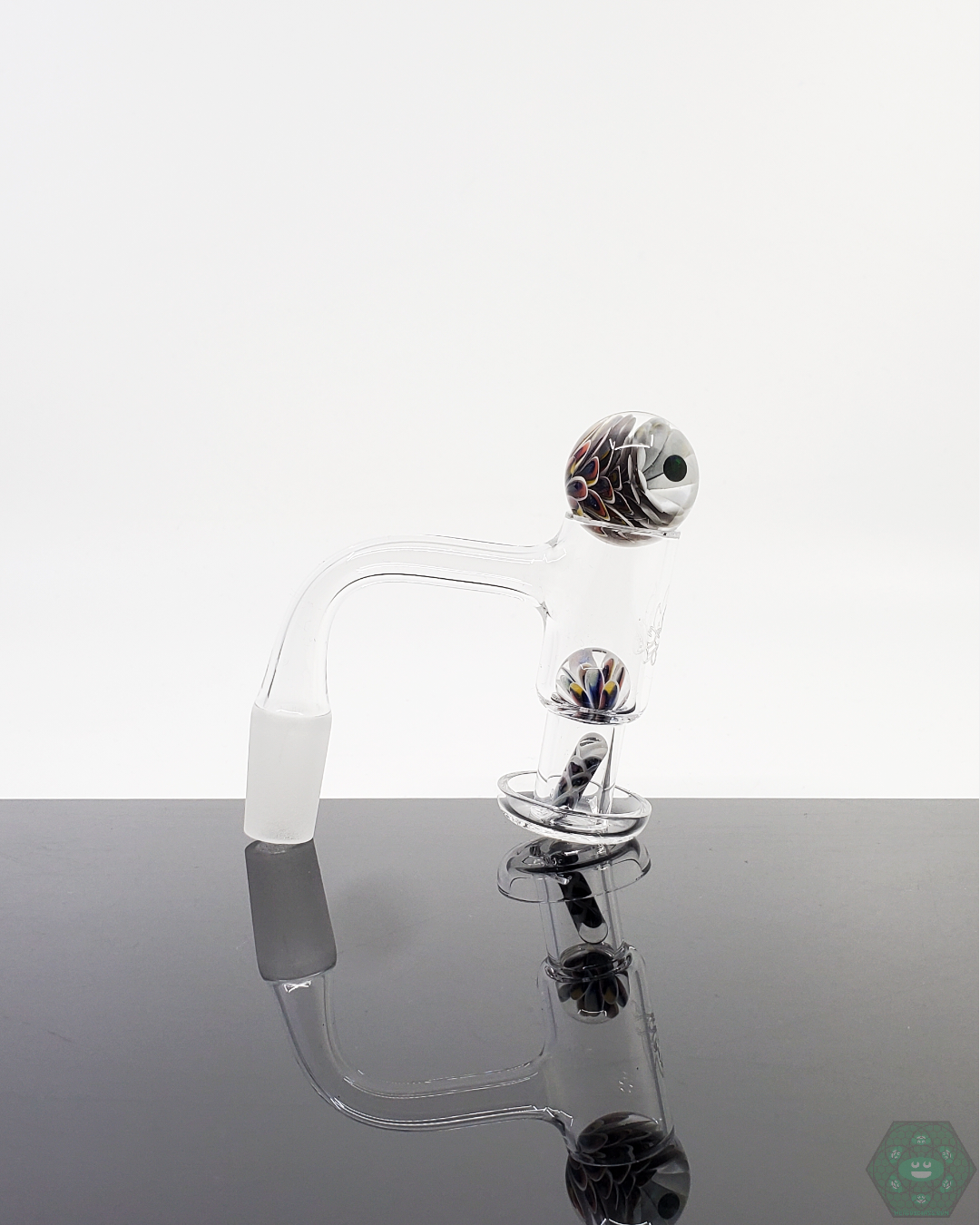 Divleli Glass Slurper Set featuring terp pearls, marble, and terp valve for enhanced quartz banger vaporization.