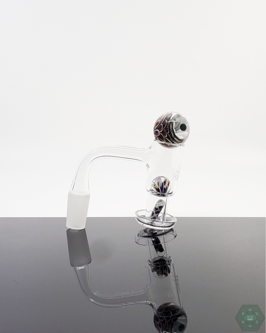 Divleli Glass Slurper Set featuring terp pearls, marble, and terp valve for enhanced quartz banger vaporization.