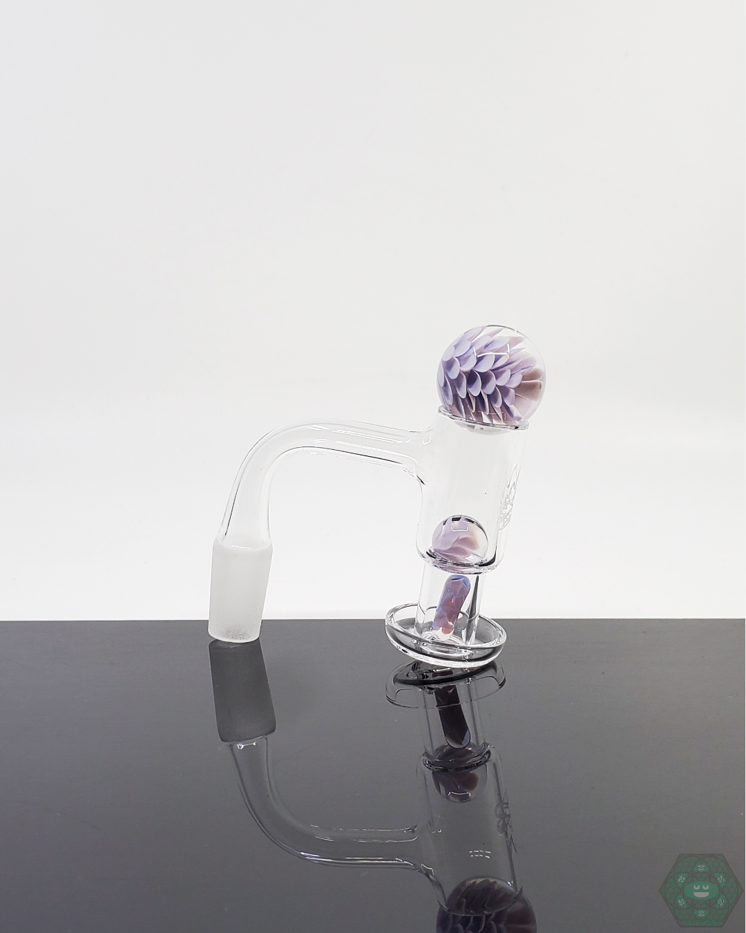 Premium Divleli Slurper Set with 25mm terp marble and pearls for optimized vapor experience in quartz rigs.