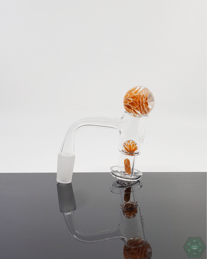 Divleli Glass Slurper Set including a terp pillar, marble, and pearls, ideal for maximizing vapor quality.