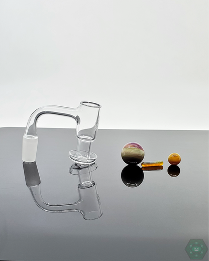 Doq Glass Slurper Set in Blu V color, adding a stylish touch to dabbing sessions.

