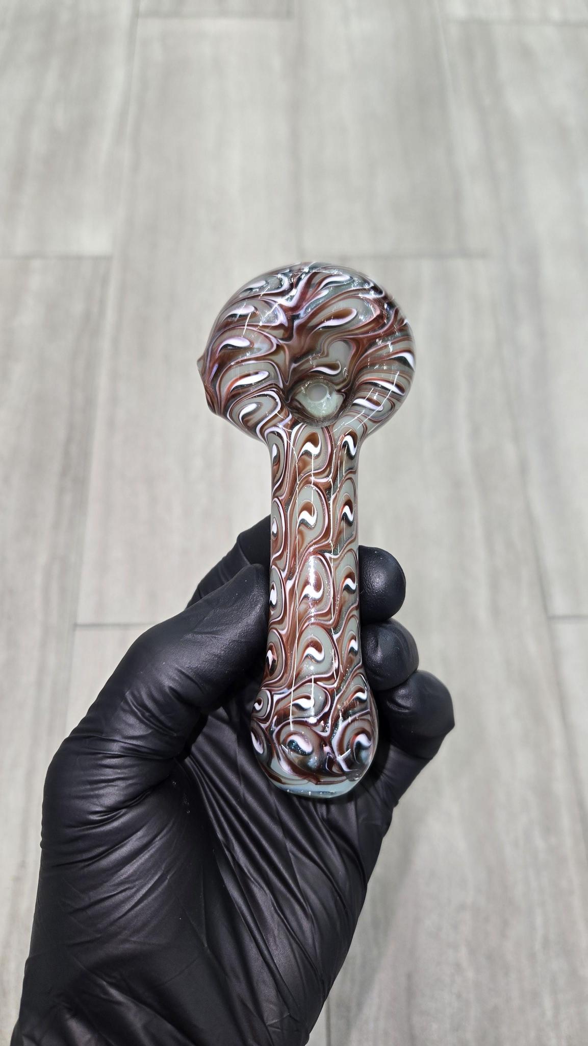 Izlow Glass - Sage Peacock Handpipe