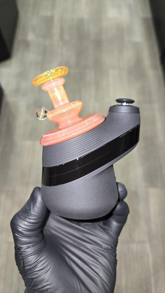 Gatez Glass - Orange Rainbow X Satin Dry Top Puffco Peak/Pro Attachment