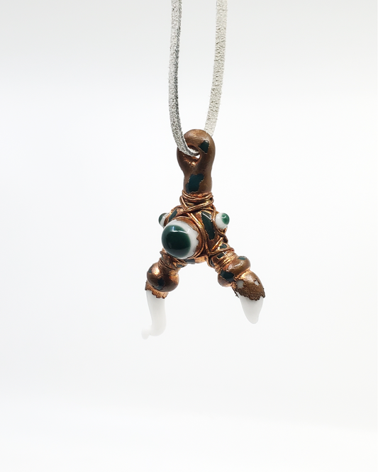  Electroformed Glass Pendant featuring intricate craftsmanship, ideal for collectors seeking unique glass jewelry with premium artistry.