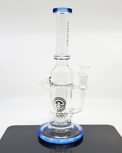 Encore Glass 12” Incycler rig featuring a durable glass build with advanced incycler filtration for smoother, consistent hits.