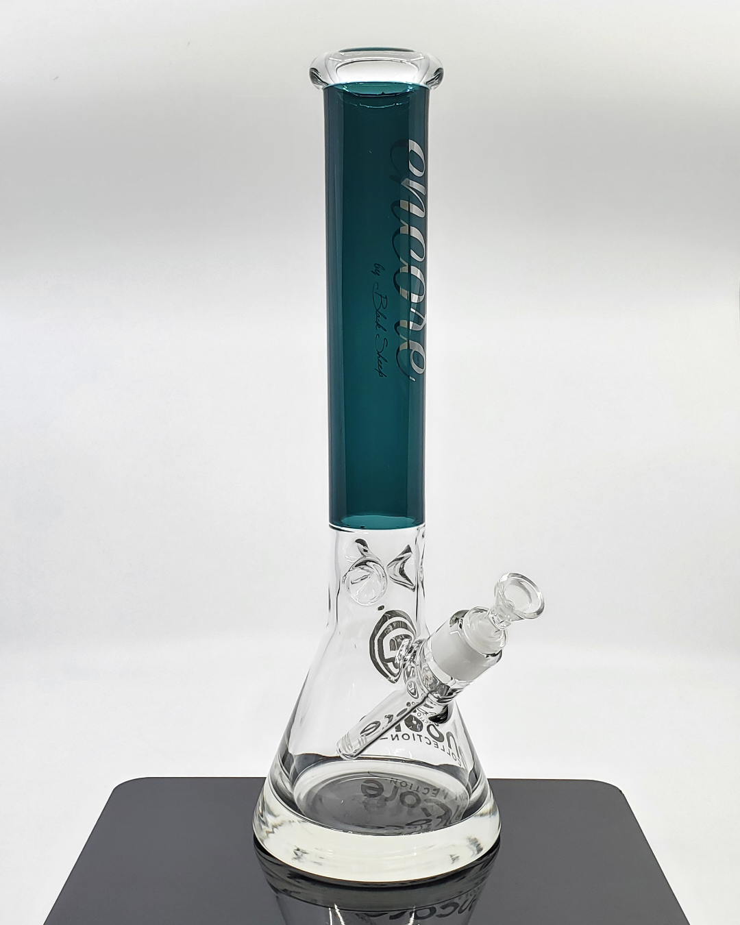 Encore Glass 15" Thick Bottom Beaker Bong – Sturdy glass water pipe with a stable base and efficient filtration, designed for smooth and consistent hits.
