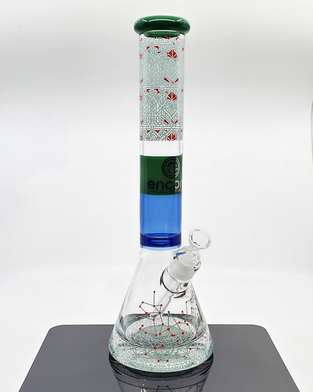 Encore Glass 16” Mega Pounder Beaker in action, delivering powerful filtration and smooth hits with its advanced design.