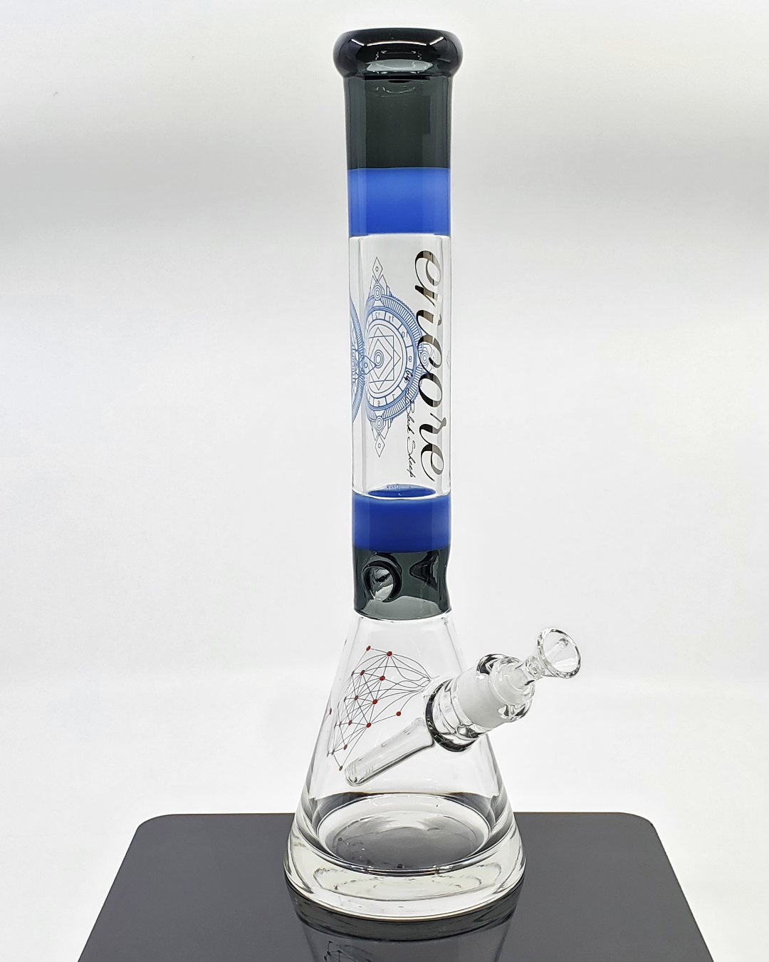 Encore Glass 17” 9MM Beaker featuring a thick glass structure for enhanced durability, stability, and smooth hits during every session.