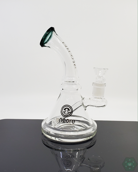 Encore Glass 7” Matrix Puck Rig with matrix perc for smooth filtration and sleek design, equipped with a 14mm joint