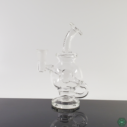 Encore Glass Micro Ball Rig with unique ball design, offering smooth hits and a compact, stylish look for glass enthusiasts