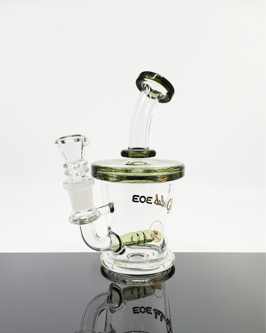 Glass Lab 303 5.5” Mini Inline Banger Hanger | Compact with Inline Perc | 14mm Joint