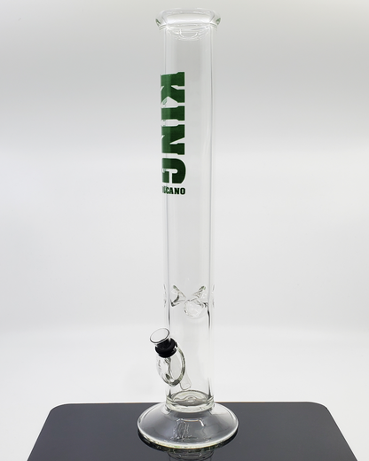 Urban Glass Green Logo Straight Tube - 15.25” with Ice Catcher