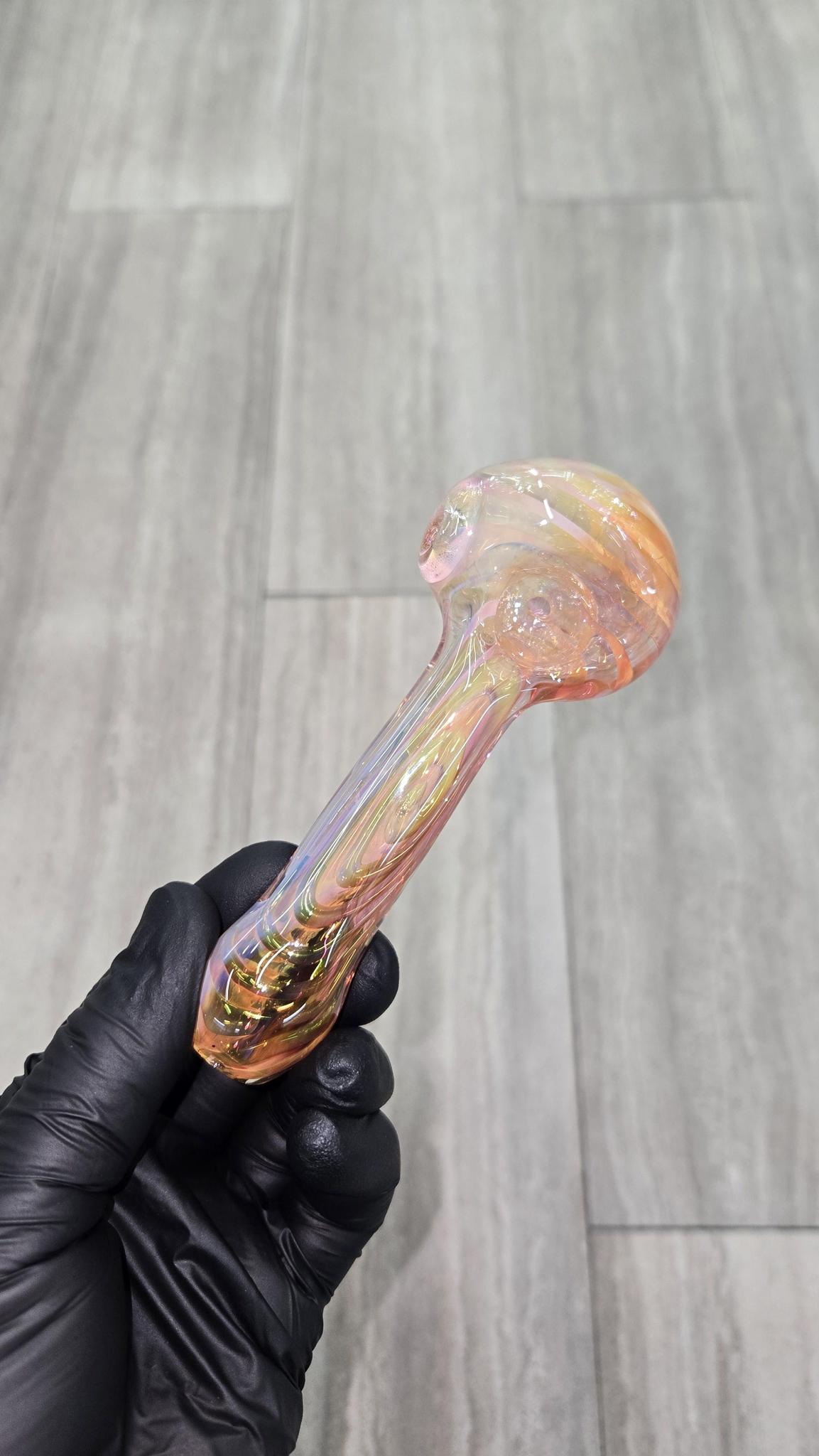 Izlow Glass - Fumed Spiral Handpipe