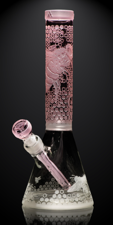 Milkyway Glass - Bee Hive 14″ Beaker Bong