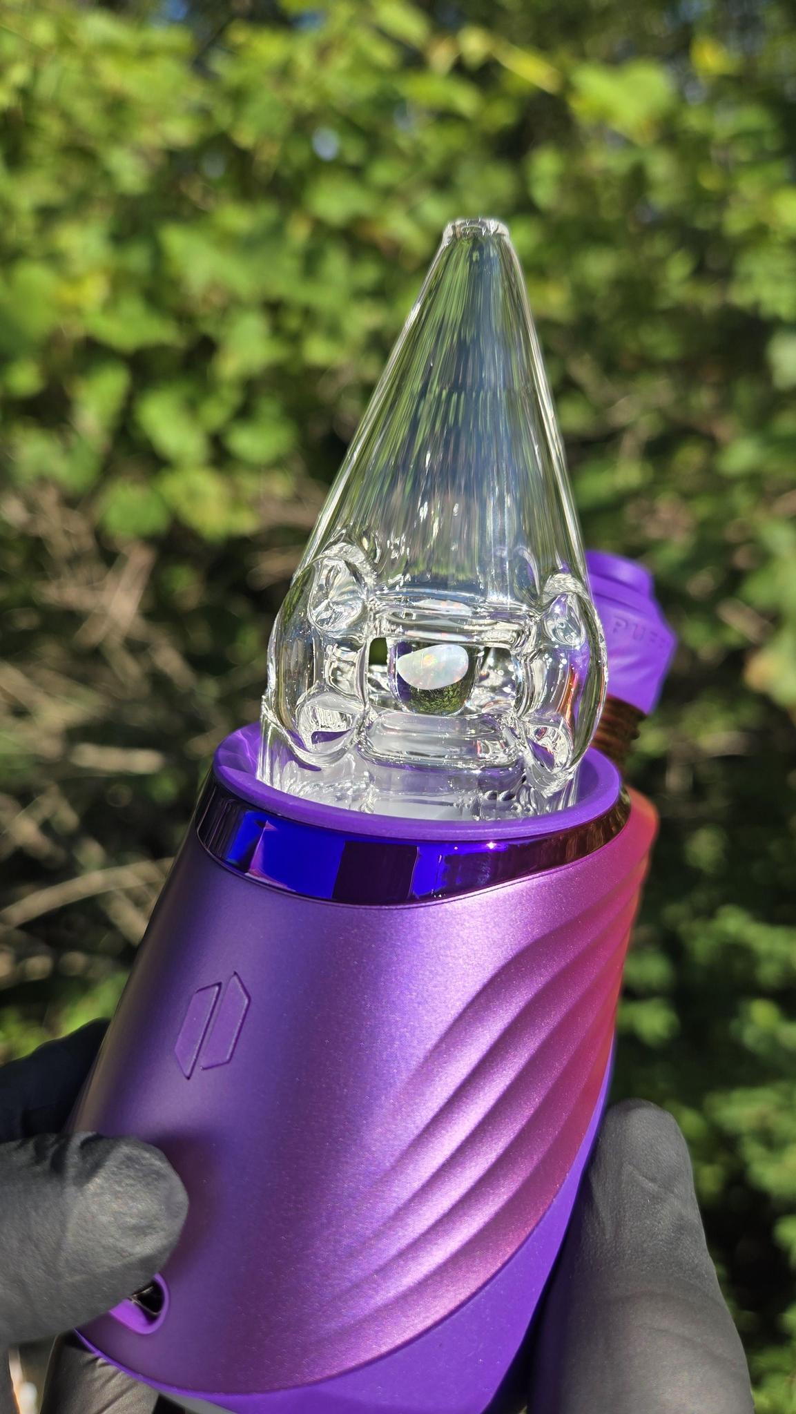 Sleeps - Clear Faceted With Opal Dry Puffco Peak/Pro Attachment #3